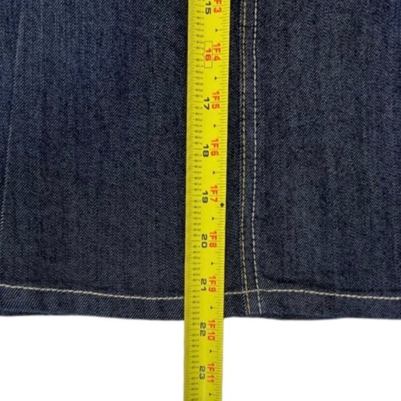 Suko Jeans A-Line Pleated Blue Denim Skirt Front and Back Pockets Size 14 - Picture 15 of 15